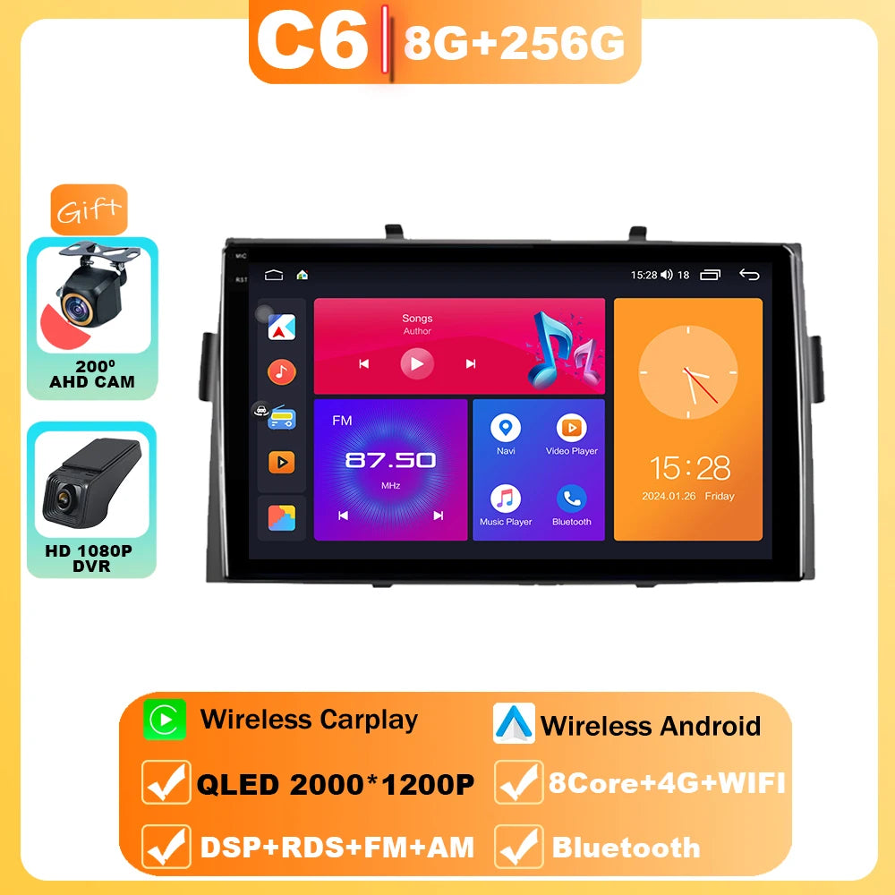 Android Car Stereo for Honda Ridgeline (2006–2014) — Wireless CarPlay, Android Auto, GPS, WiFi, All-in-One