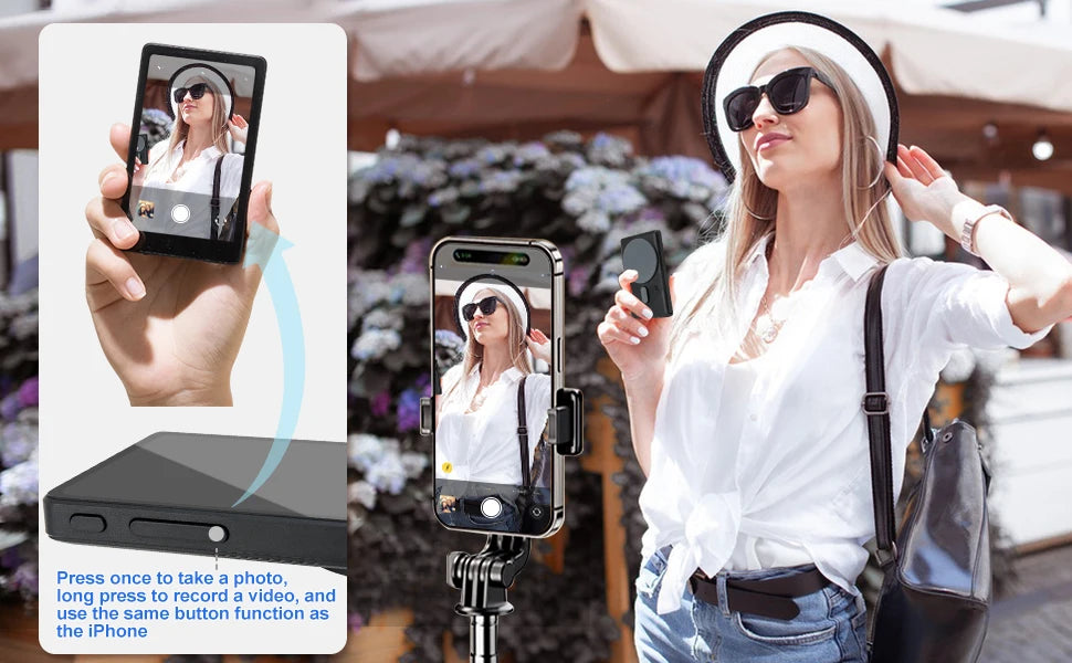 Phone Selfie Monitor Touchscreen Wireless Magnetic Mount Vlog Phone Rear Camera Selfie WiFi Bluetooth Connection for Selfie Live
