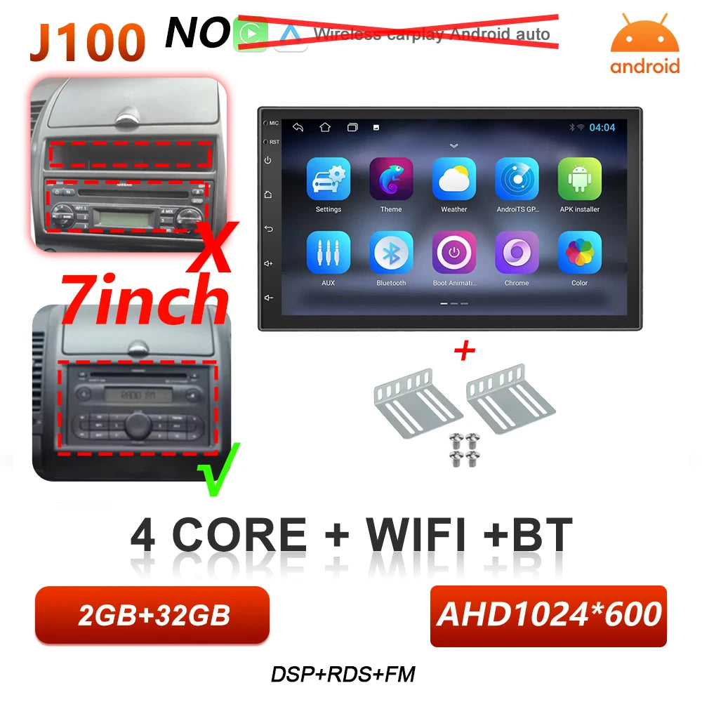 Android 16 Auto Car Radio For Nissan Note 2004 2005 2006 2007 2008 - 2012 Carplay Multimedia Player GPS Navigation DSP BT Stereo