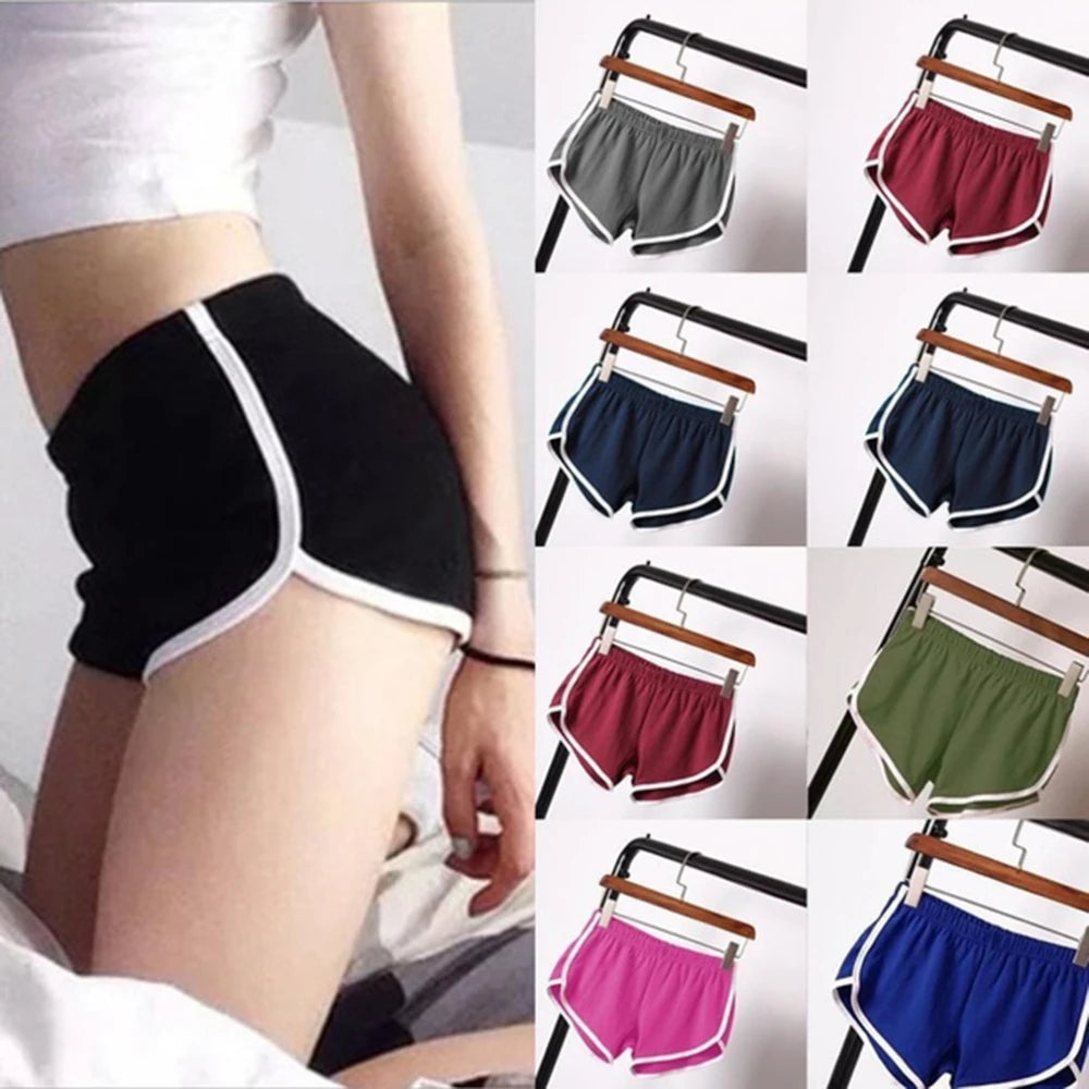 Women's High-Waist Fitness Sports Shorts – Yoga Running Cycling Hot Pants | S–XXXL (12 Colors)