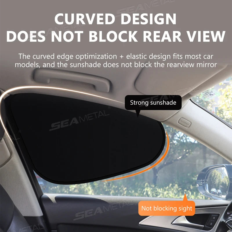 SEAMETAL Side Window Sun Shade for Car Electrostatic Curtains Anti-Glare Car Sun Protection Cover for Baby 99.9% UVR Blocking