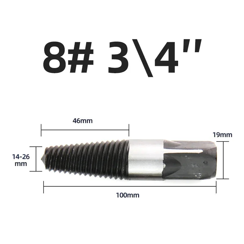 5/6Pcs Screw Extractor Metal Drill Bit Set Damaged Screws Remover Extractor Woodworking Tools Broken Bolt Water Pipe Extractor
