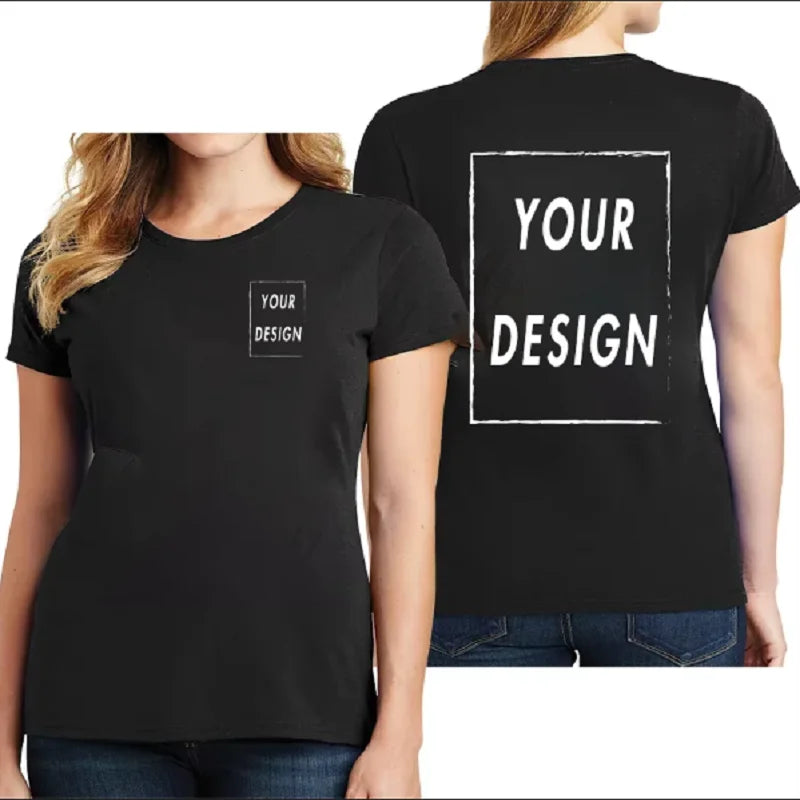 Custom T-Shirt for Men & Women – Add Your Own Design, Text & Logo | Front & Back Print | Team Shirt