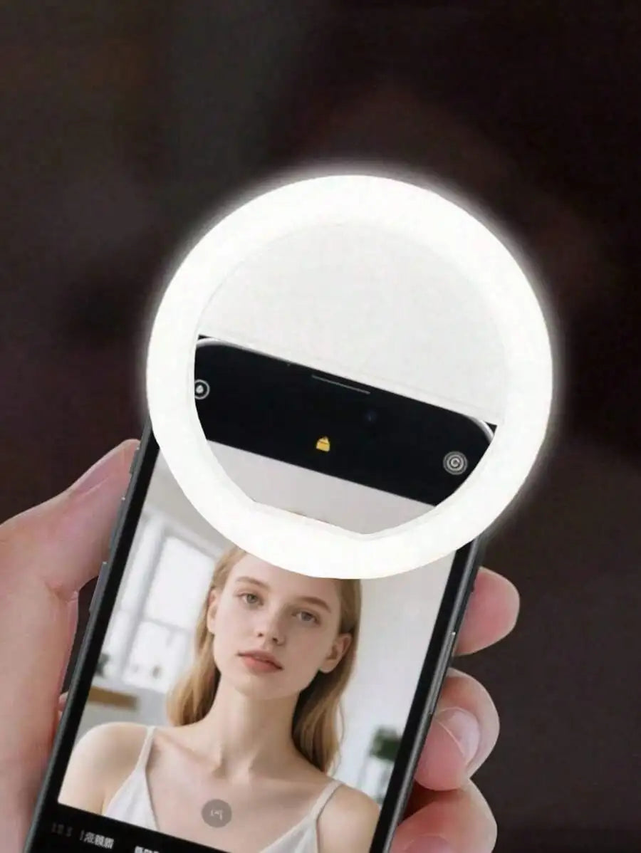 Dry battery Clip selfie ring light, portable LED selfie fill LED light, mobile live streaming video mini flash LED light, night