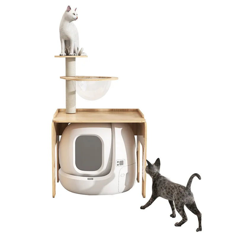 Wooden Cat Wall Shelf System with Hammock Bed - Big Cats – photo 6