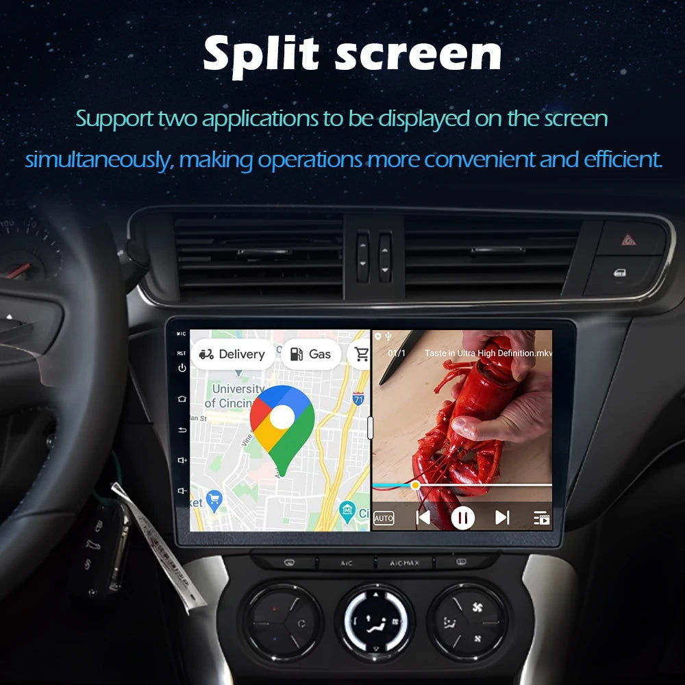 Car Stereo with Apple CarPlay & Android Auto, Compatible with Peugeot 2008 & 208 (2012-2018)