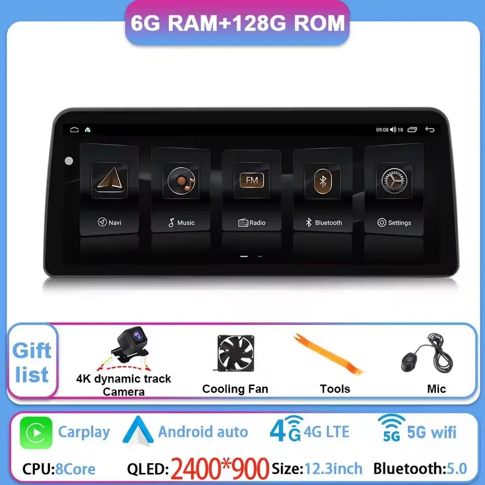 12.3 Inch Android 15 For GMC Yukon Chevrolet Tahoe Silverado 2007 - 2013 Car Radio Multimedia Player GPS Head Unit Auto StereoBT