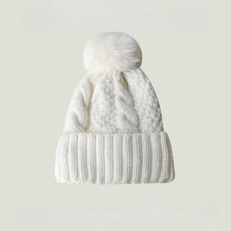 Women's Cable Knit Pom Pom Beanie with Ear Flaps - Winter Hat - photo 6