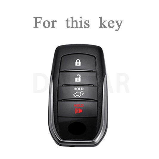 TPU Car Key Fob Case Cover for Hilux Revo Innova RAV4 Fortuner - photo 2