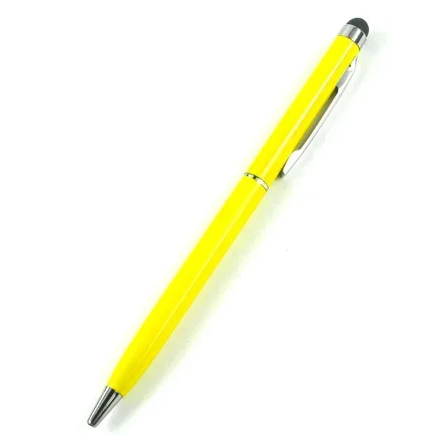 20-200 Pens Each Pack Mini Metal 2-in-1 Stylus Universal Ballpoint Pen Custom Logo Text Engraving Office School Advertising Pen