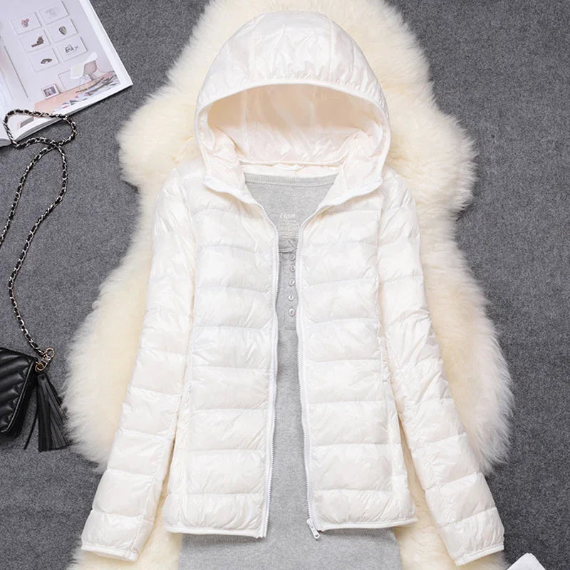 Women's Ultra Light Packable Puffer Jacket - Hooded Inner Coat - photo 10