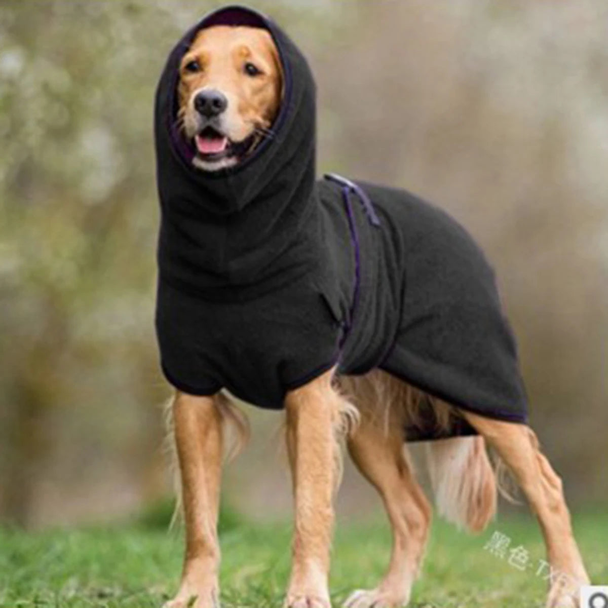 Whippet and Greyhound Fleece Coat - Warm Lined Dog Jumper with Strap