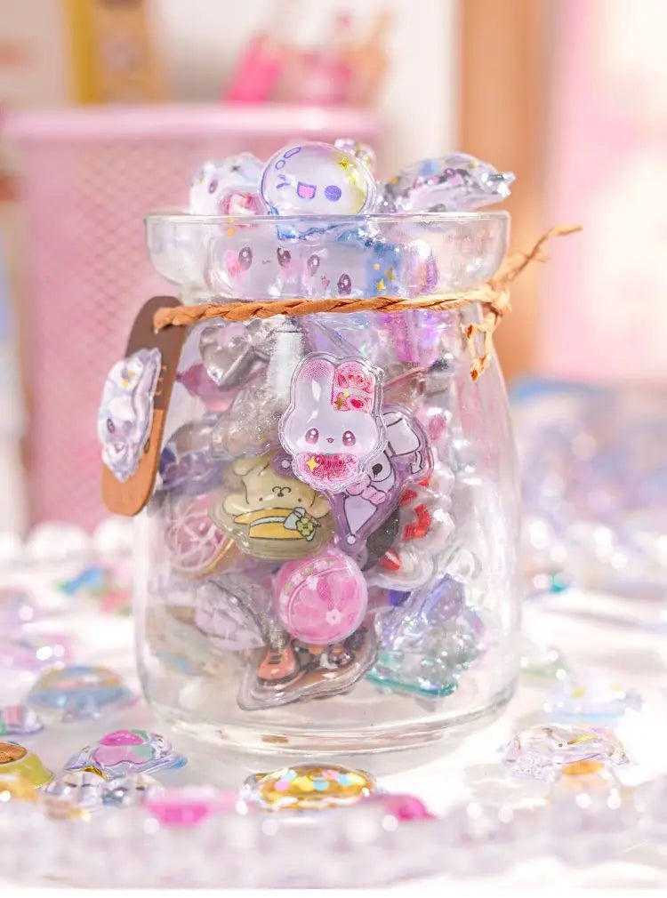 Original Cartoon Water Drop 3D Relief Stickers Cute Refrigerator Sticker Girl's Handbooks Decoration Creativity Reward Toy Gift