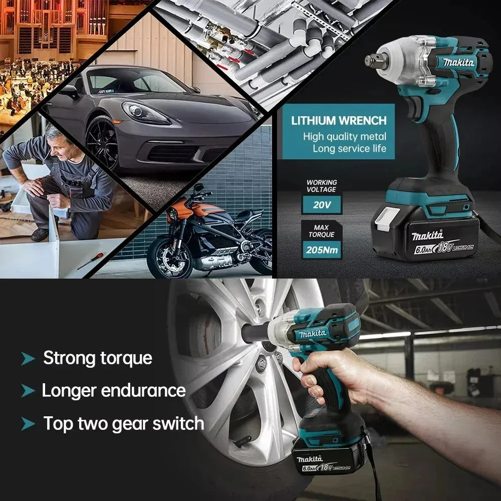 Makita DTW285 18V Brushless Cordless Impact Wrench – High-Torque Power Tool (Tool Only)