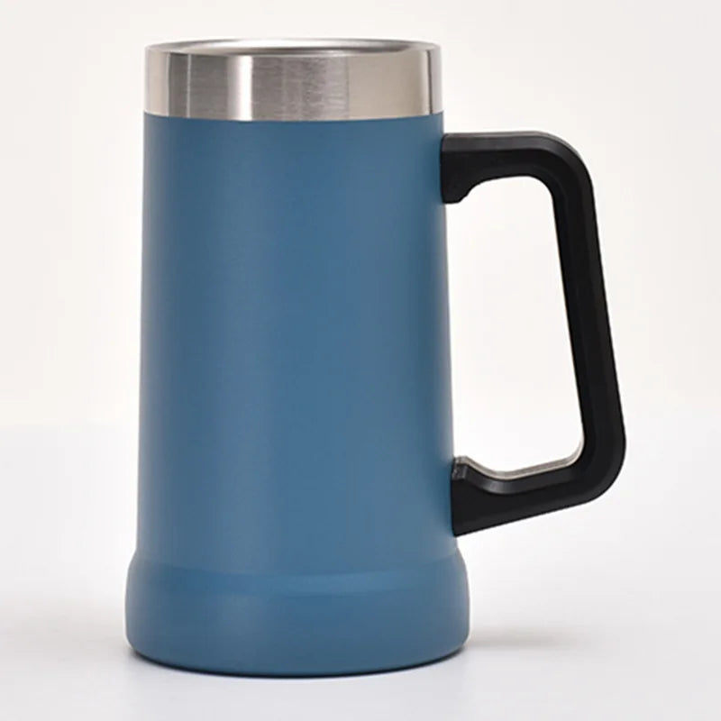 Free Name LOGO 24OZ Beer Wine Thermos Big Capacity Cups Insulated Tumbler Coffee Mug Vacuum Thermos Cup Coffee Tumbler Egg Shape