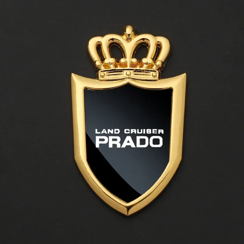 Car badge stickers side windows metal body car stickers for Toyota Prado 120 Fj150 Land Cruiser Car Accessories