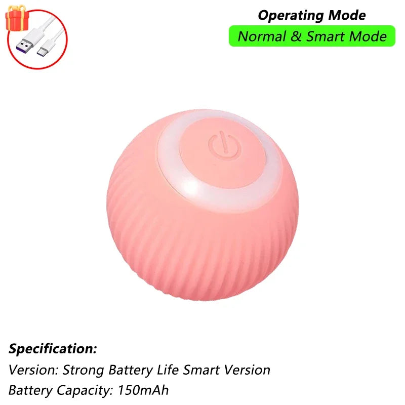 Automatic Rolling Cat Ball Toy with Tail, Rechargeable