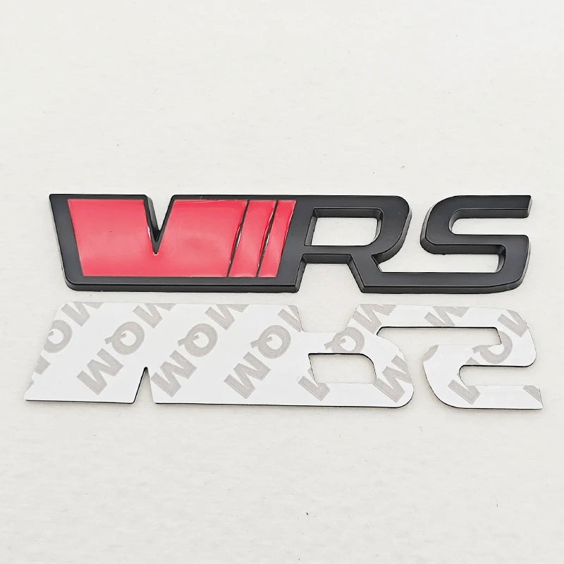 3D Metal Logo VRS Sticker Letters Emblem Car Front Grille Fender Side Trunk Badge For Skoda RS VRS Stickers Accessories