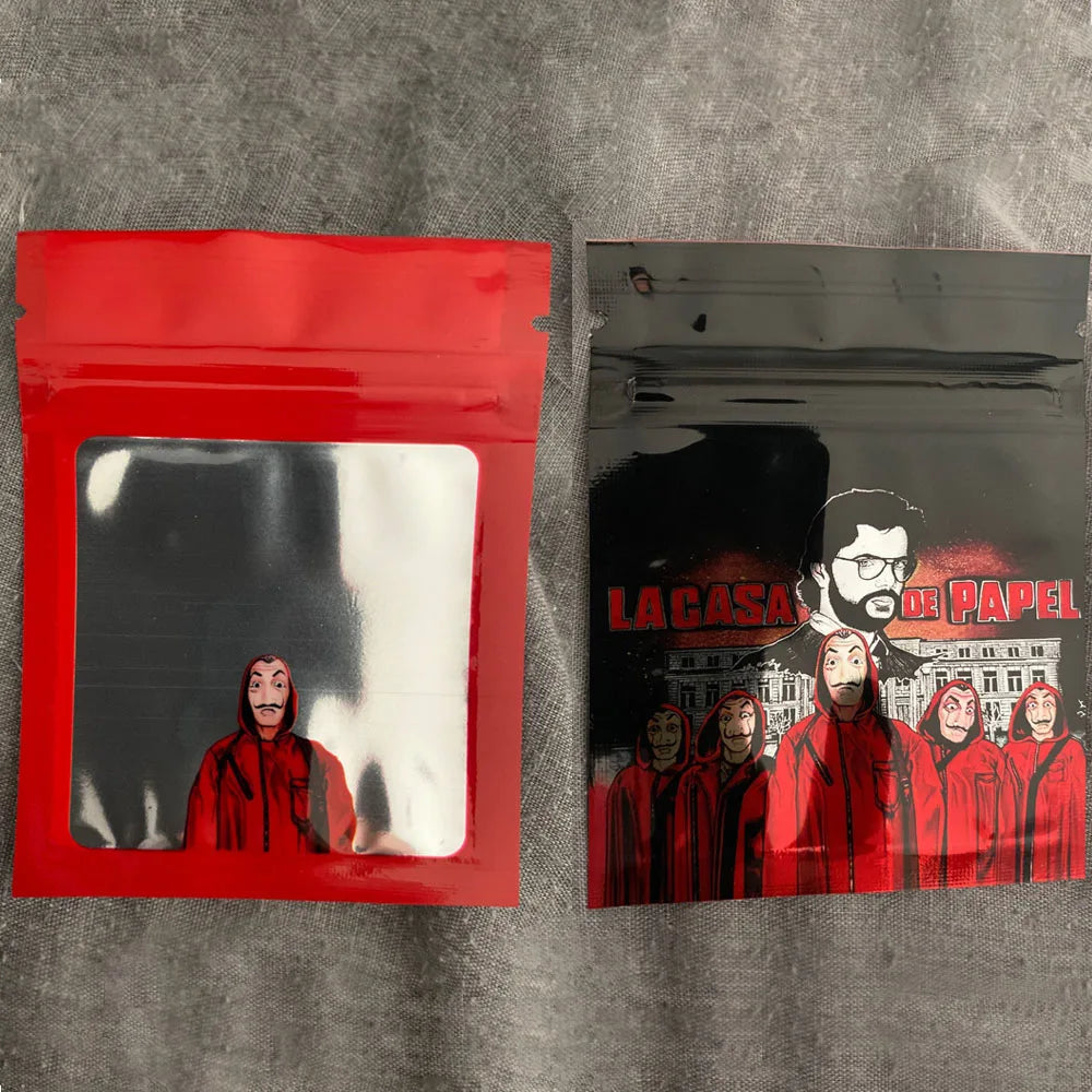 7x10cm Smell Proof Aluminum Foil Zip Lock Mylar Bags Clear Window Candy Powder Food Plastic Package Bag Small Flat Pouches