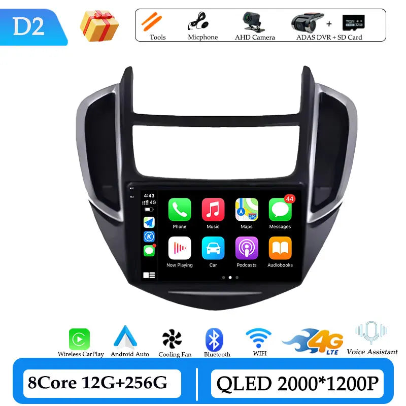Wireless CarPlay for Chevrolet Trax 2014 - 2016 Car Radio Video Multimedia Player DSP Stereo GPS Navigation BT Split Screen WiFi