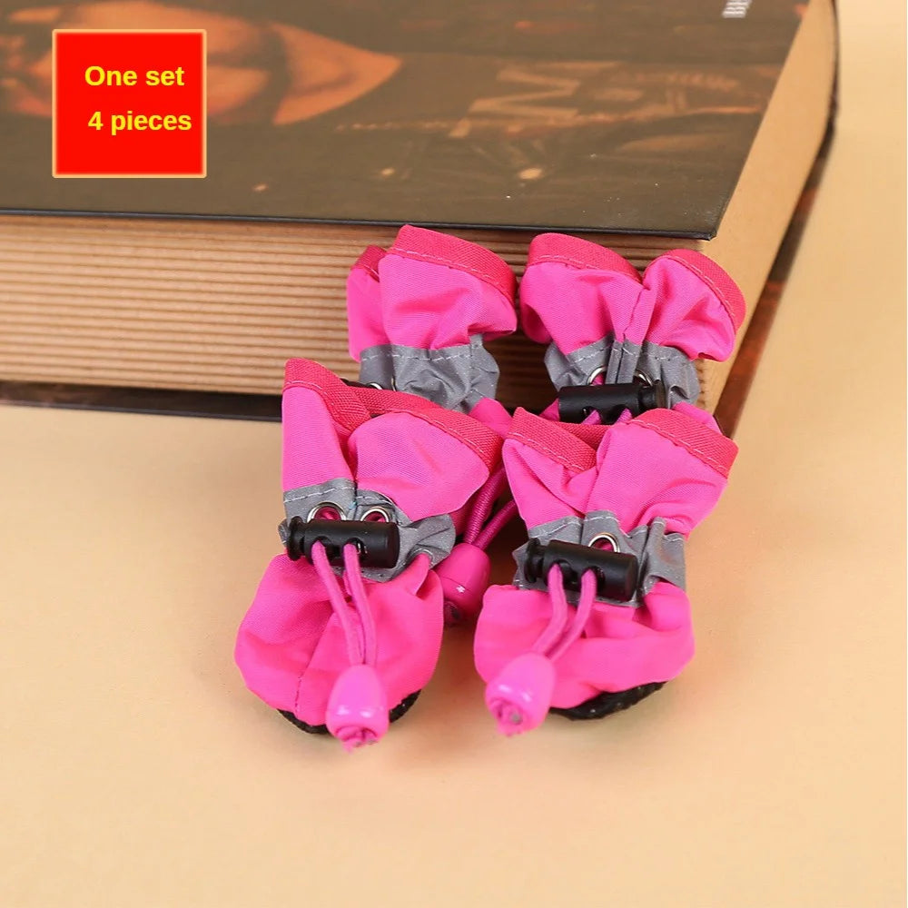 Water-Resistant Dog Rain Boots 4-Pack - Paw Covers for Small Dogs - photo 10