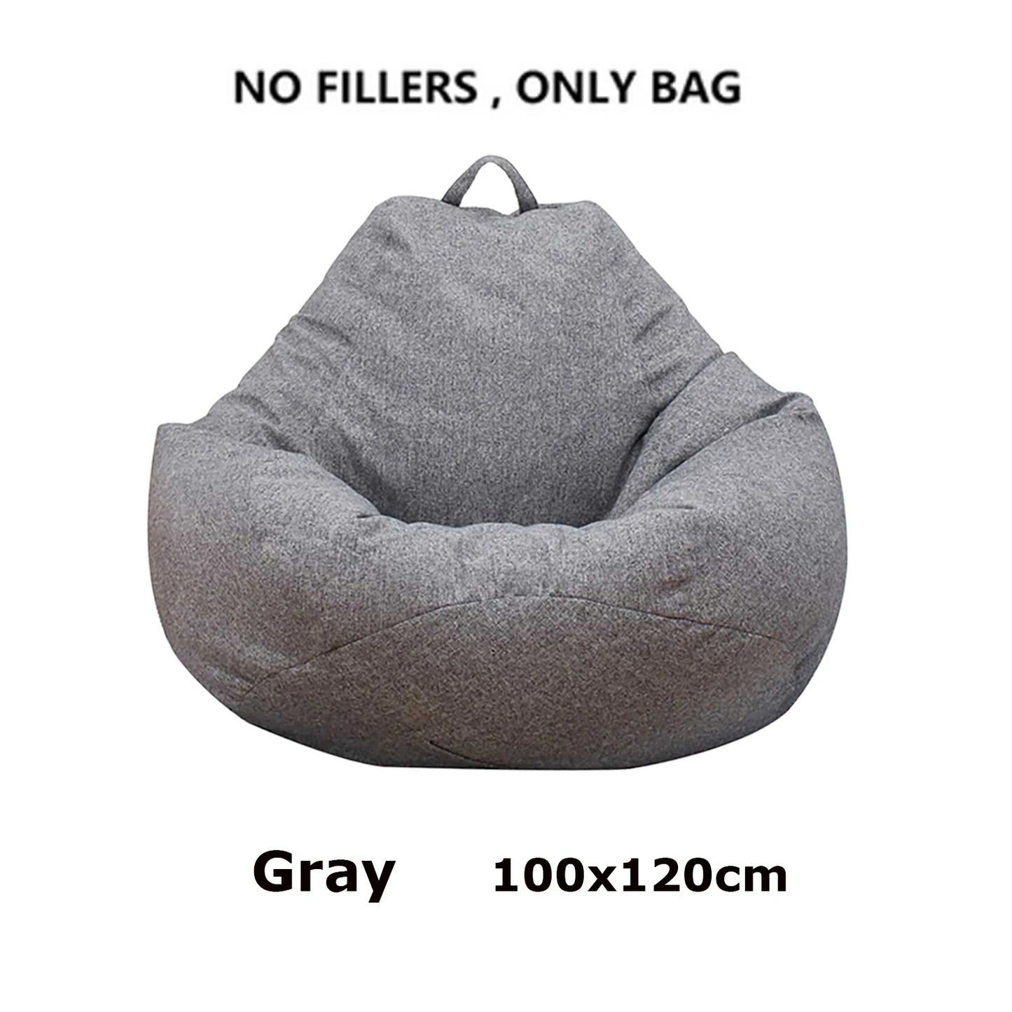 Lazy Sofa Cover Bean Seat Bag Sofa Cover Without Filler Comfortable Beanbags Living Room Pouf Puff Couch Chair Cover Removable