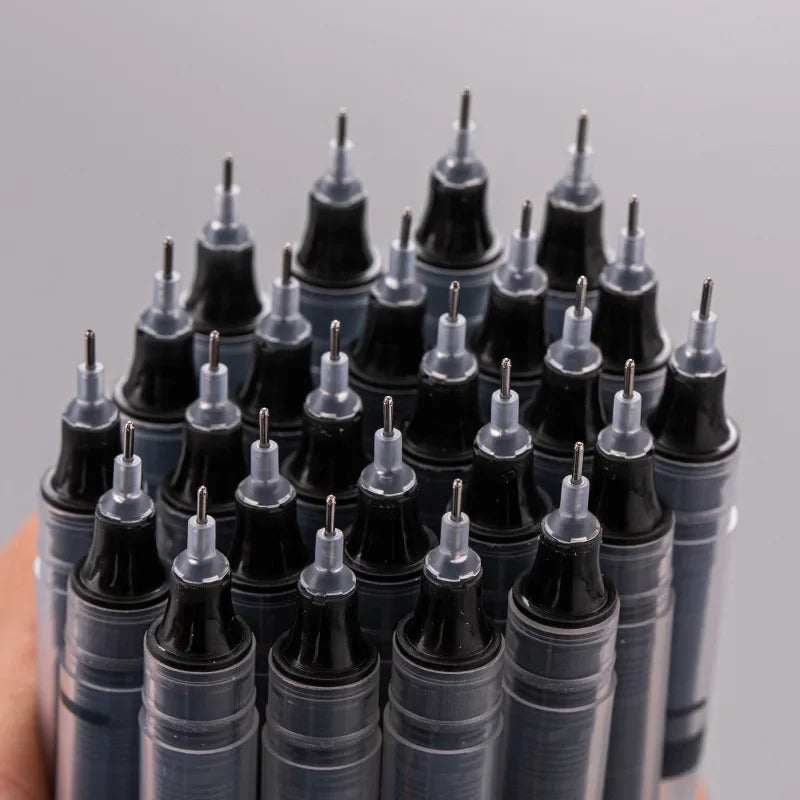 3-102Pcs/set High Quality Needle Type Gel Pens Straight Liquid Ballpoint Pen Kawaii Stationery School Office Supplies Writing