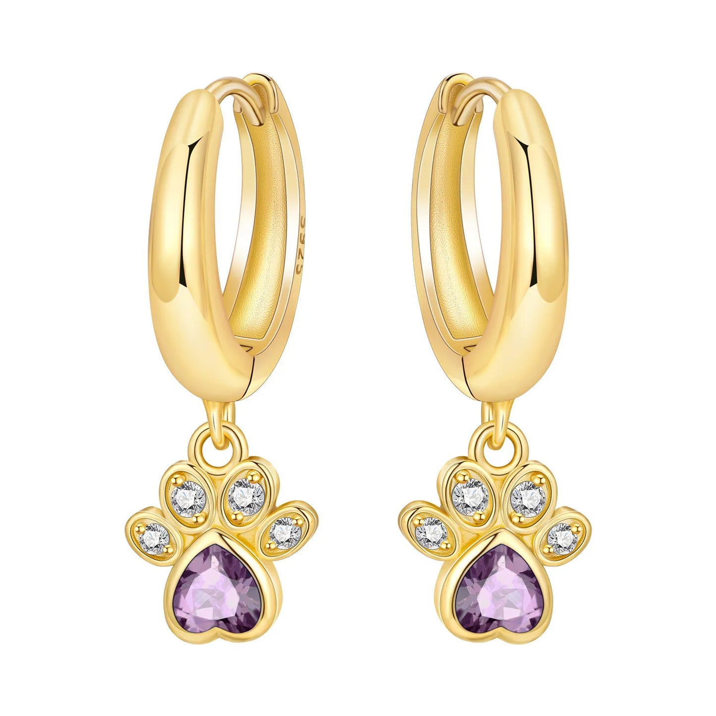 Original 2026 S925 Sterling Silver Zircon 18K Gold Lining Vintage Hoop Earrings for Women Birthday Party Wedding Gift Jewellery