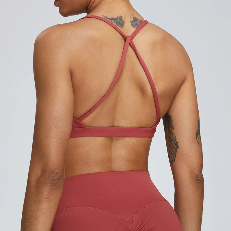 Sexy Scrunch Sports Bra Gym Top Women Running Back Cross Top Women Sportswear Yoga Underwear Fitness Workout Yoga ClothingWomen
