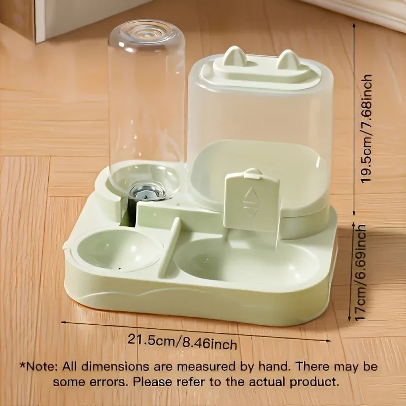 Gravity Cat Feeder and Water Dispenser, 2-in-1, No Battery
