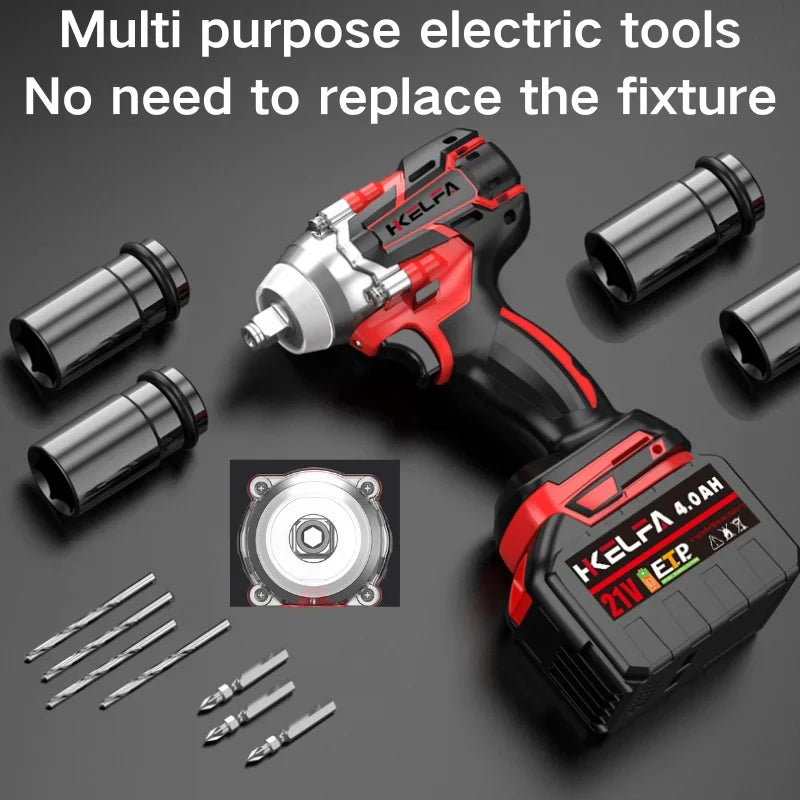 520N.M Brushless Electric Impact Wrench  Impact guns 1/2 Reverse Cordless Electric Wrench for Makita 18V Battery Power Tool