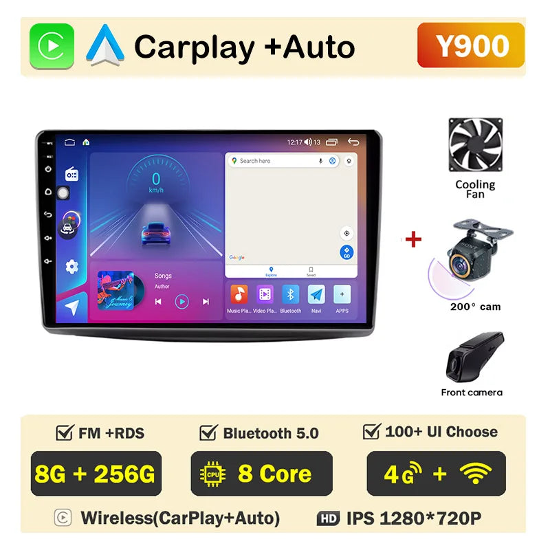 9" Android Car Stereo for Alfa Romeo MiTo 955 (2008–2016) — CarPlay, Android Auto, DSP, QLED, 4G+WiFi