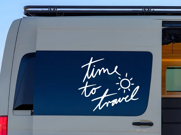 Time To Travel Bumper Door Side Body Car Sticker Car Camper Motorhome Caravan Explore Adventure Decal Vinyl waterproof sticker