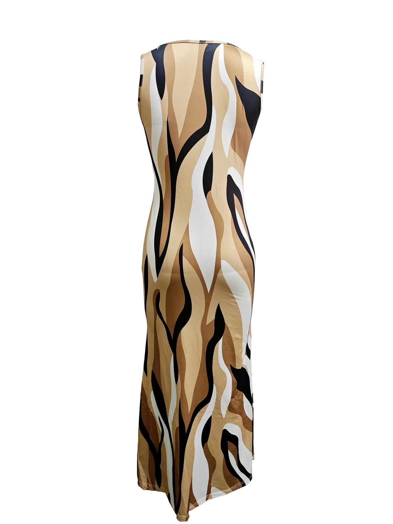 Women's Navy Blue Tie-Dye Halter Maxi Dress with Sleeveless Loose Fit - Boho Chic Summer Vacation Beach Evening Gown for Casual