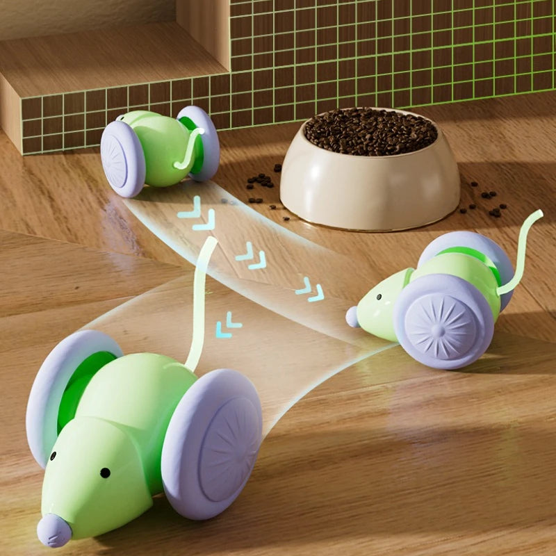 Cat Teasing Electric Toy Simulated Mouse Interaction Chasing Playing Kitten Toy Funny Chew-resistant Puzzle Cat Toy
