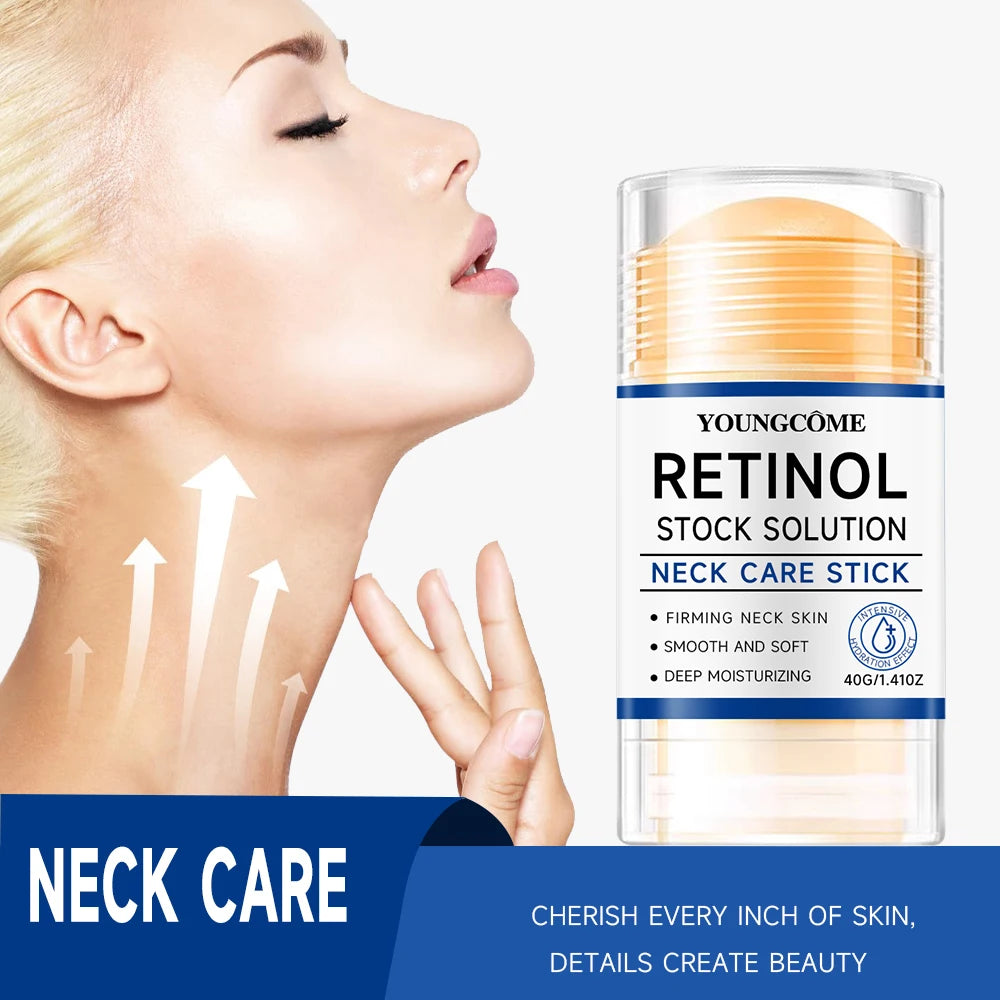 YOUNGCOME Retinol & Collagen Neck Firming Stick 40g – Anti-Aging, Wrinkle Reduction, Dark Spot Correction & Tightening | CPNP Certified | 1, 2 & 4 Pcs