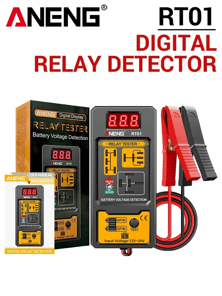 Car Relay Tester Voltage Tester ANENG RT01 Universal 11-25V Automotive Car Battery Check LED Indicator Light Relay Diagnostic