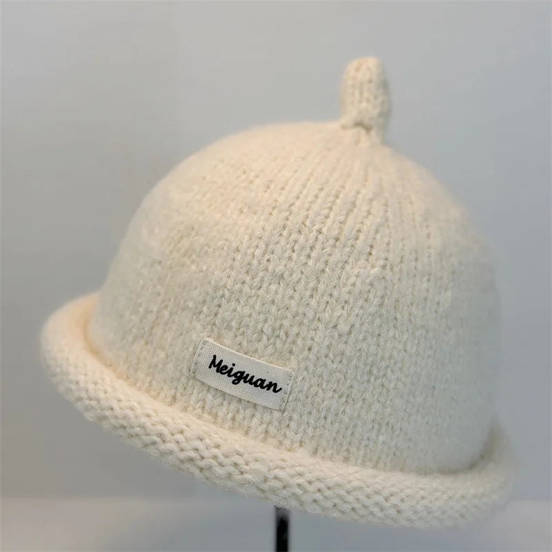 Women's Turned-Up Brim Knit Beanie - Minimalist Winter Hat - photo 11