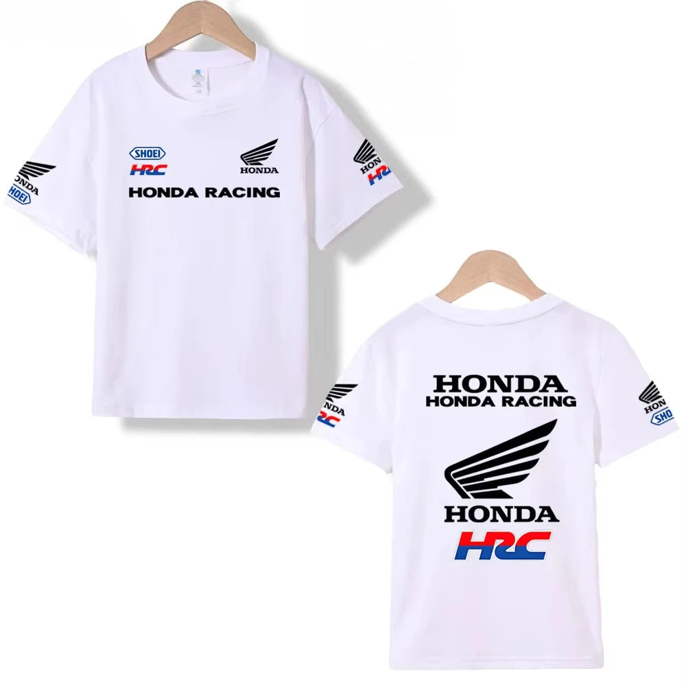 Summer Honda Motorcycle Short Sleeve Factory Team Racing Suit Cbr 650 Gold Wing Men's and Women's Cycling Cotton Loose T-Shirt