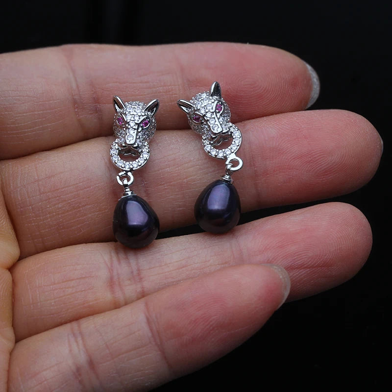 Freshwater Pearl Earrings – 925 Silver Drop Studs, Gift Boxed
