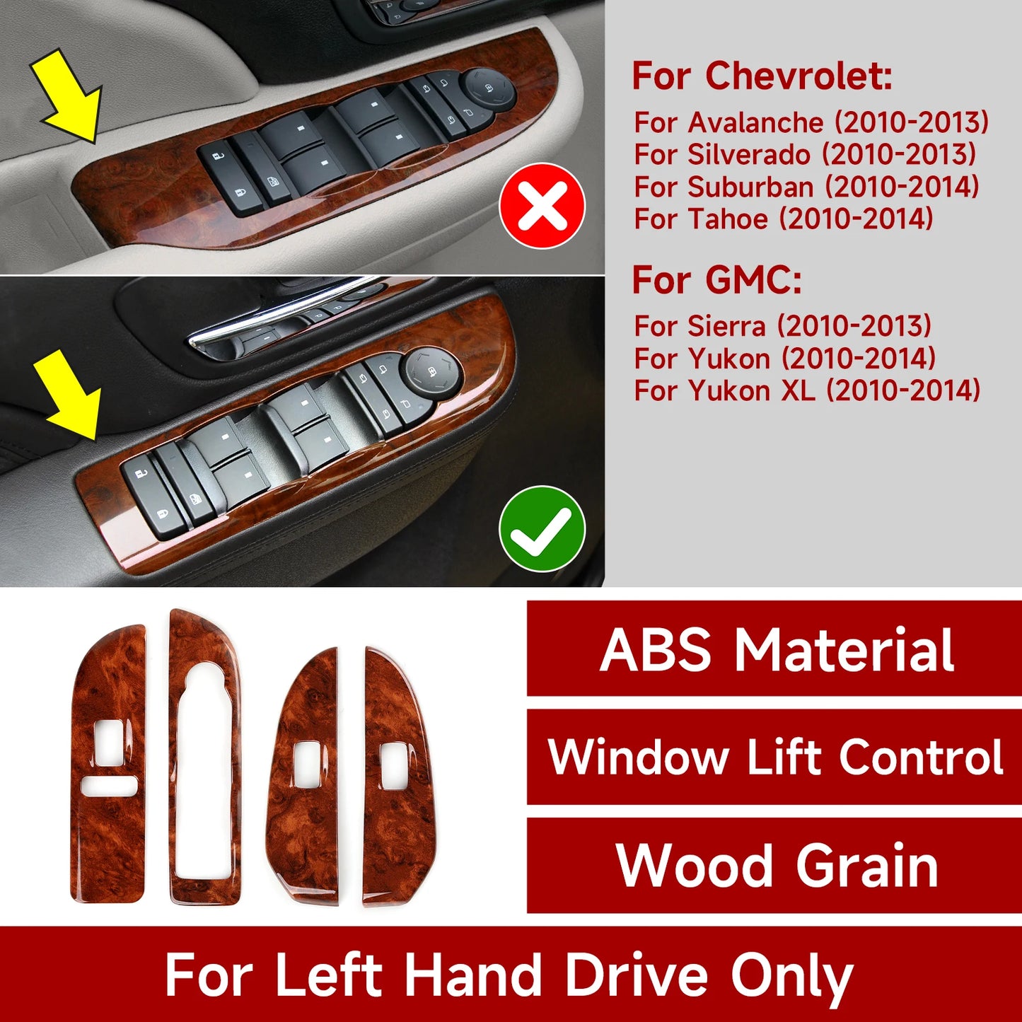 Center Console &amp; Interior Trim Sticker Kit - Chevy/GMC Trucks &amp; SUVs