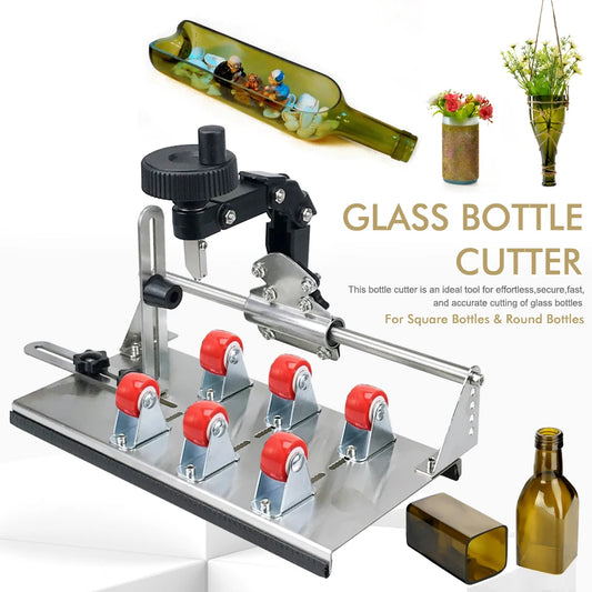 Glass Bottle Cutter Kit, DIY Round & Square Bottle Cutting Tool