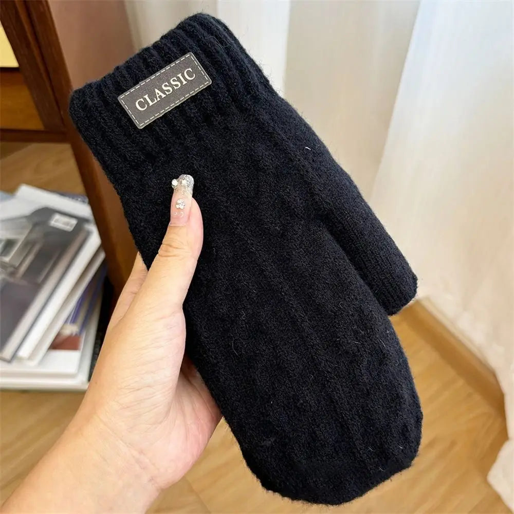 Unisex Fleece Lined Knit Gloves - Windproof Winter Driving Gloves - photo 6