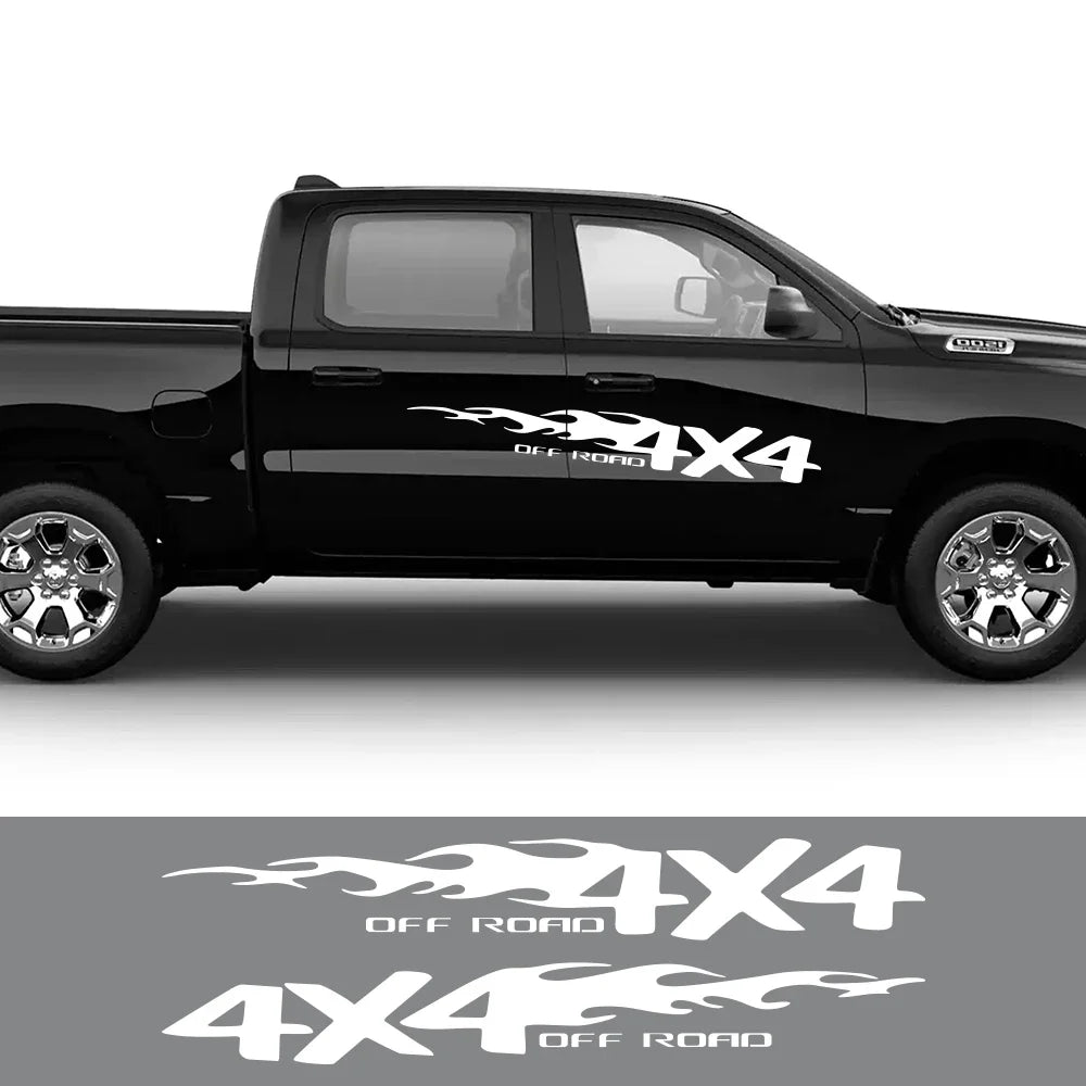 4X4 Off-Road Pickup Truck Decals (2-Pack) - Custom Fit