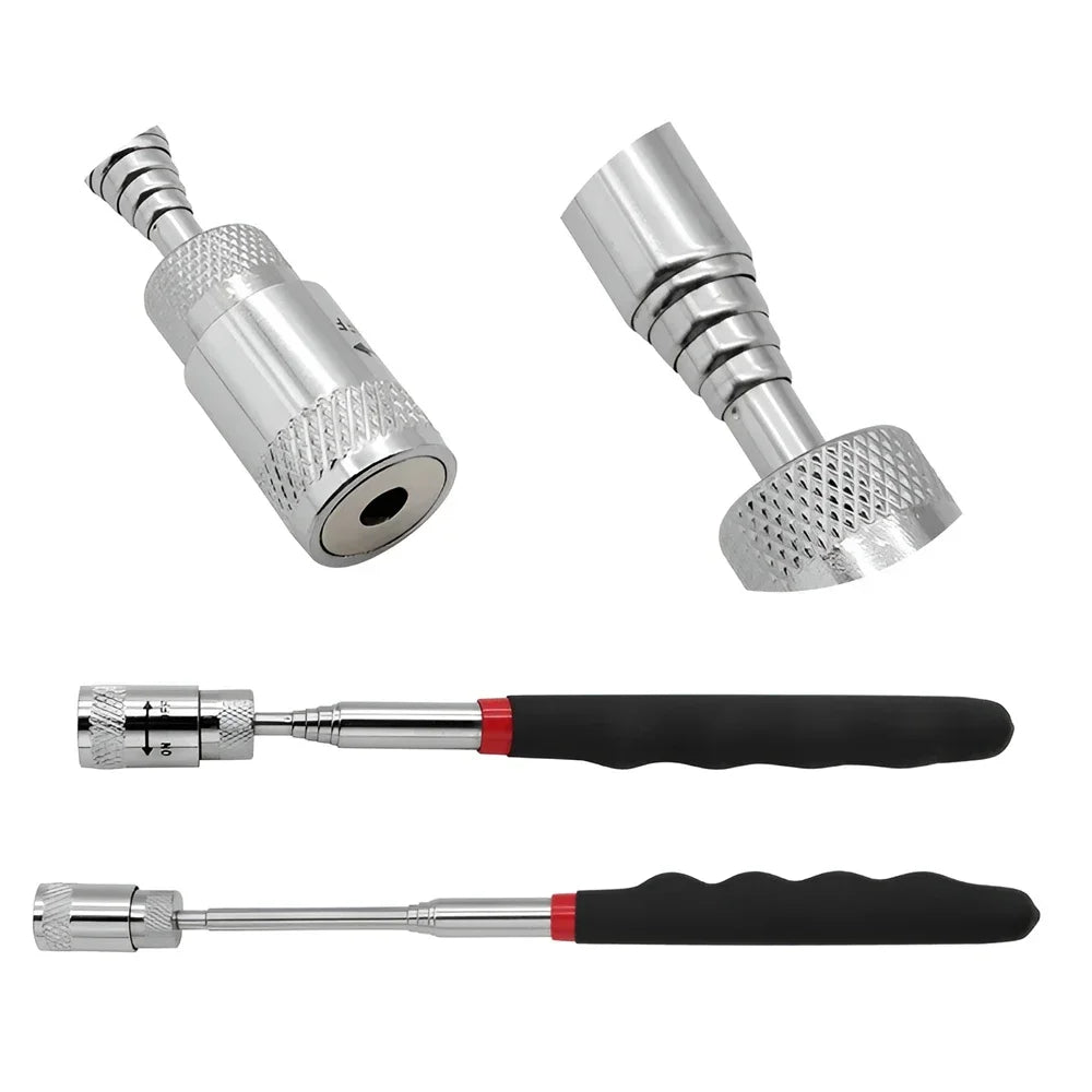 Telescopic Magnetic Pen Extendable Pickup Rod Stick with Light Mini Portable Magnet Pick Up Tool for Picking Up Screws Nut Bol