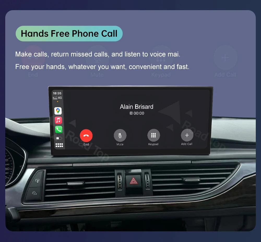 Road Top 12.3" Linux Screen For Audi A6 C6 A7 C7 2026-2026 with Wireless CarPlay Android Auto Airplay Car Radio Player