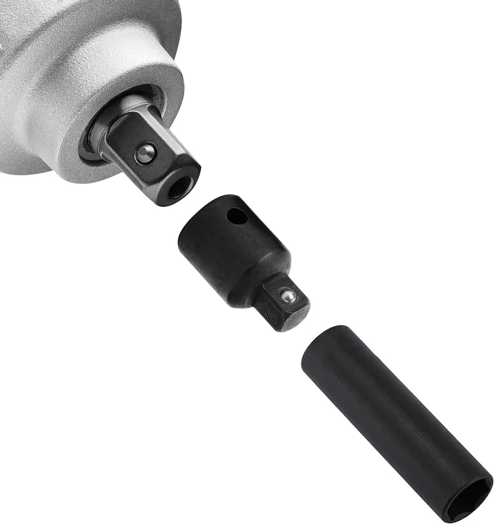 4PCS Impact Socket Adapter Reducer Set 1/2 3/8 1/4 inch Use Wrenches Drills in Auto and Impact Driver Construction Work
