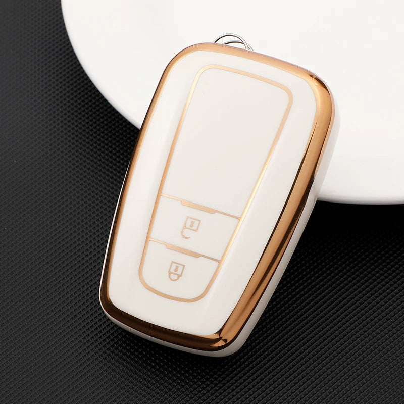 2/3/4 Buttons for Toyota Camry CHR Corolla RAV4 Avalon Land Cruiser Prado Prius 2017 - 2022 TPU Car Key Case Cover Fob Keychain