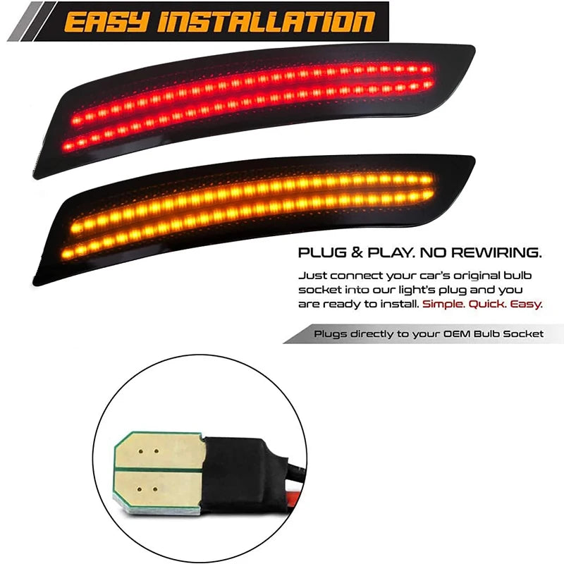4Pcs LED Front Rear Bumper Side Marker Lights For Chevrolet Chevy Camaro 2016-2021 Cadillac CTS ATS Car Accessories OEM#23169181