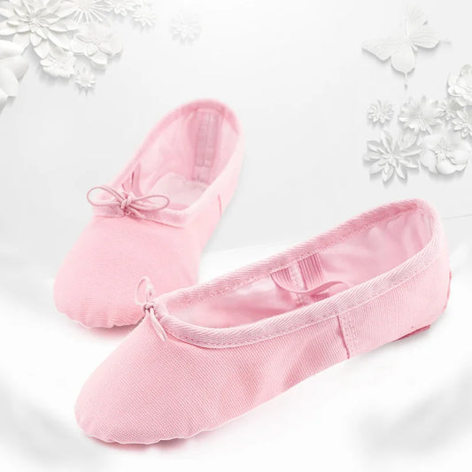 Ballet Dance Slippers - Soft-Sole Drawstring Shoes for Girls & Women